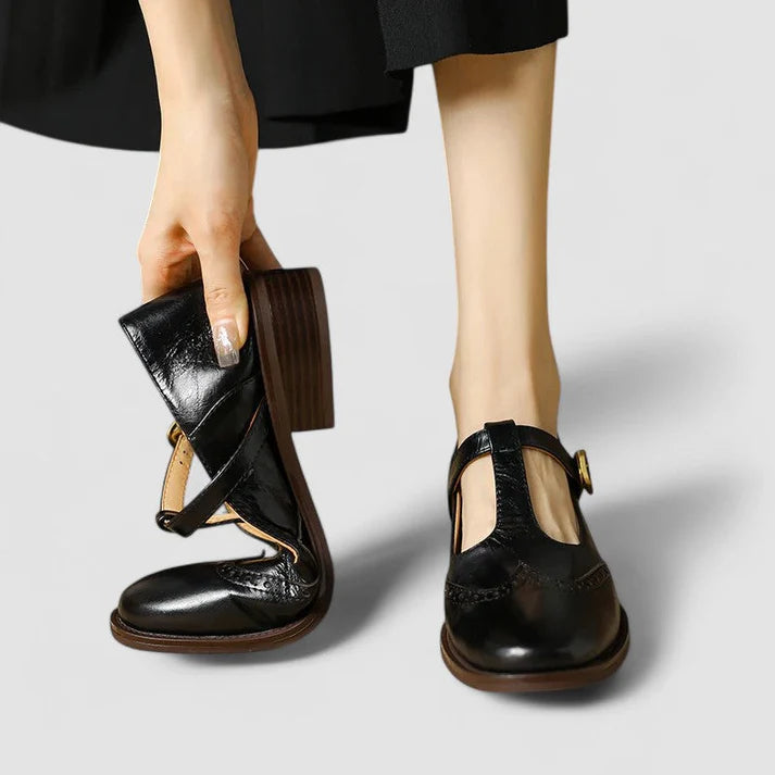 Clairmont Damen Orthopädische Mary Jane Schuhe | Gepolsterte Komfortschuhe mit Verstellbarem Riemen