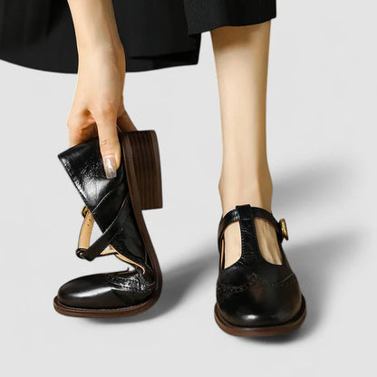 Clairmont Damen Orthopädische Mary Jane Schuhe | Gepolsterte Komfortschuhe mit Verstellbarem Riemen