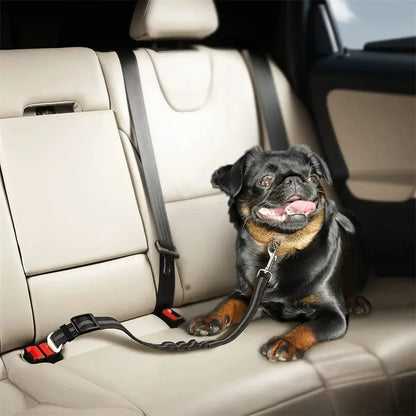 SafeRide FlexGuard – Verstellbarer Hunde-Autosicherheitsgurt mit Elastischer Dämpfung & Reflexion