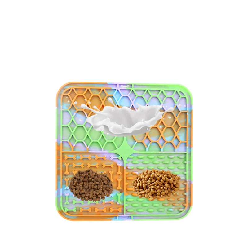 Silikon-Leckmatte für Hunde– Slow Feeder & Badafleiding, 25×15 cm