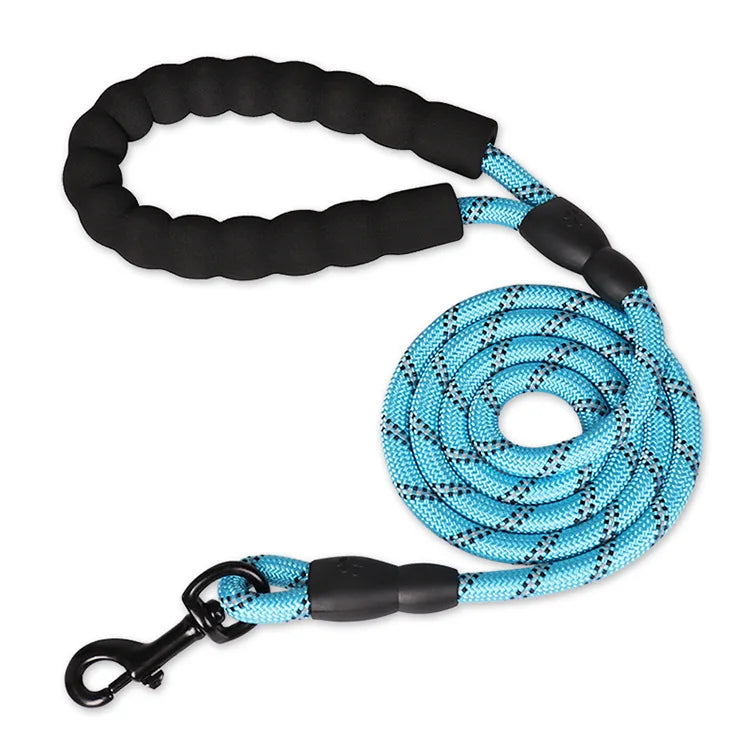 Robuste Nylon-Hundeleine 150 cm, 200 cm, 300 cm – mit weichem Griff und Karabinerhaken