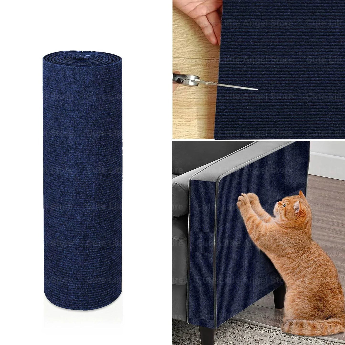 Kratzmatte für Katzen, selbstklebend aus Sisal – individuell zuschneidbar, Möbelschutz