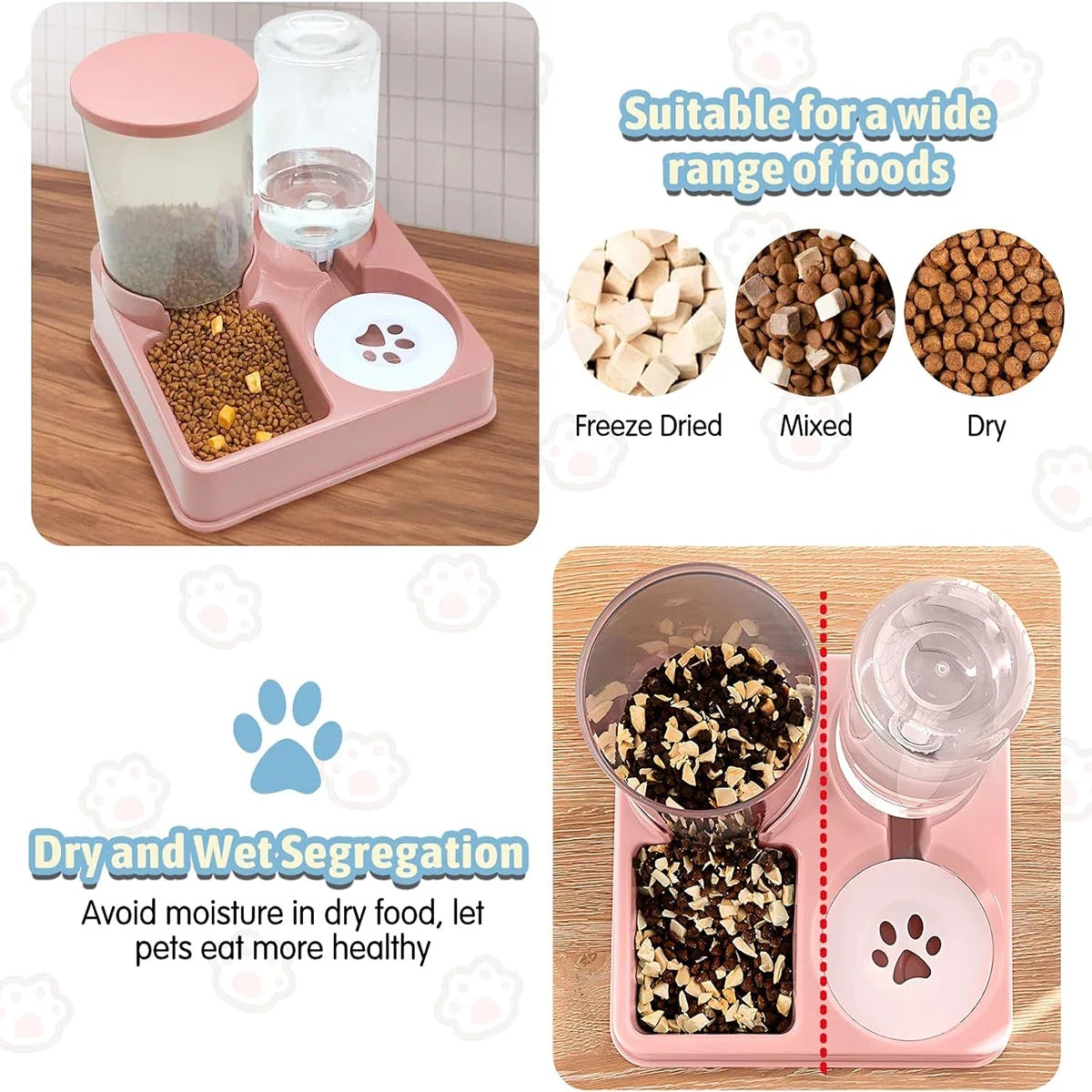 Neigbarer Futter- und Wassernapf für Hunde – 15° Neigung – BPA-freier Kunststoff