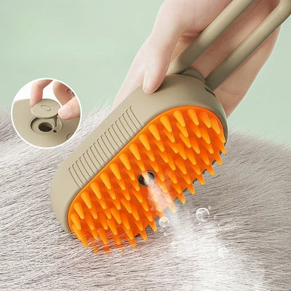 3-in-1 Haustier-Dampfburste – Elektrische Katzen- & Hundebürste