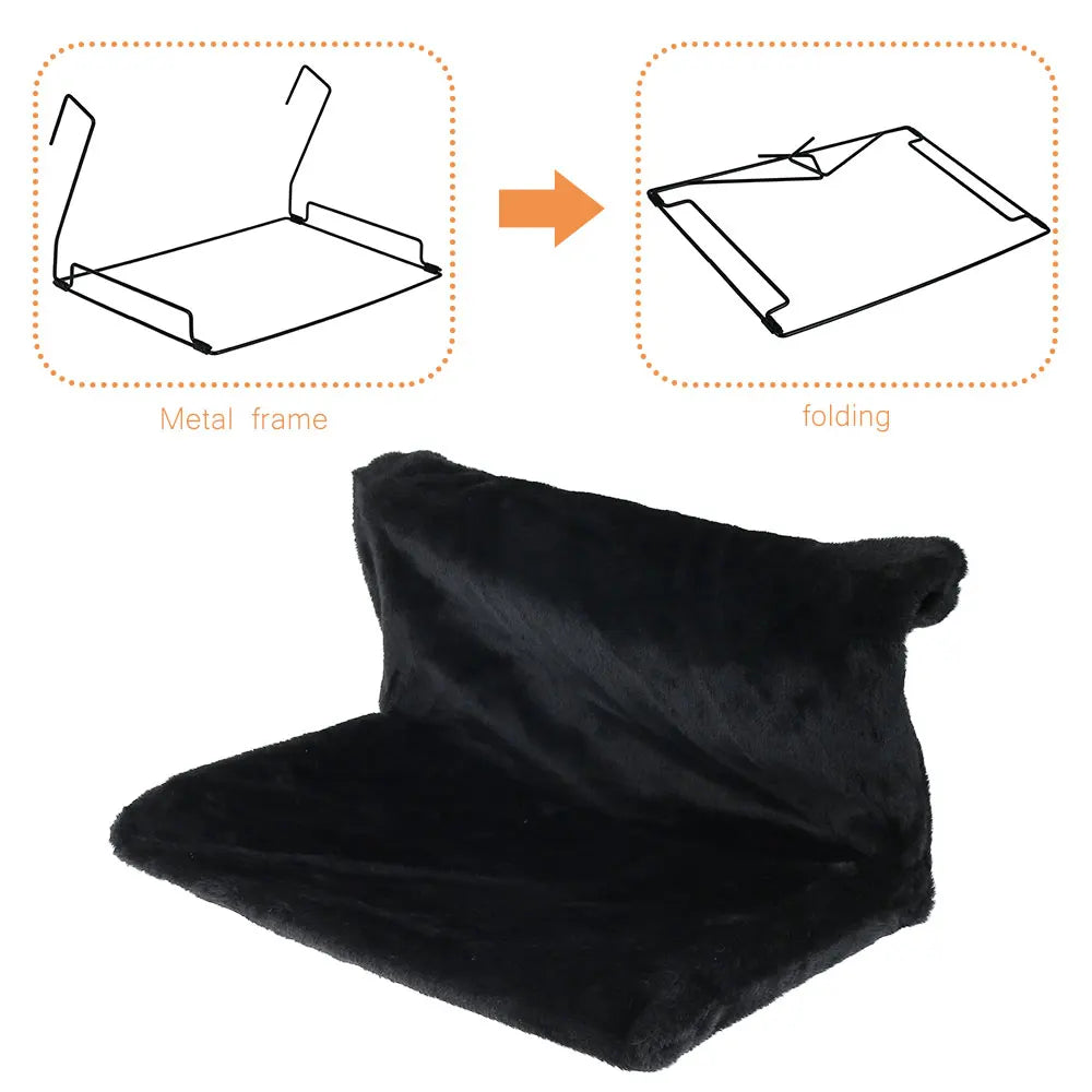 Heizkörper-Katzenbett – Fleece-Hängematte mit Metallrahmen – 46 x 30 x 25 cm