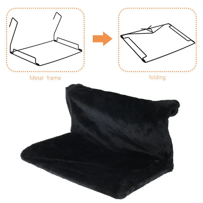 Heizkörper-Katzenbett – Fleece-Hängematte mit Metallrahmen – 46 x 30 x 25 cm