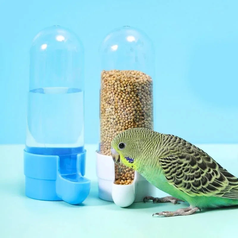 Automatischer Vogelfutter- und Wasserspender – hängend, Kunststoff, 90–200 ml