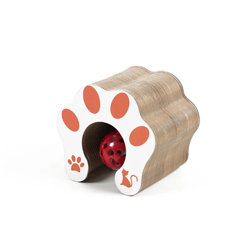 Magnetischer, faltbarer Katzenkratzbaum aus Karton mit Glöckchen