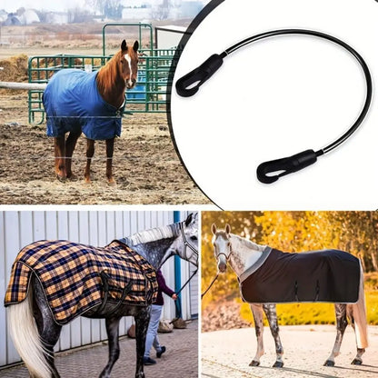 EquiSecure FlexStrap – Elastische Beinschnallen für Pferdedecken mit Doppelkarabinern