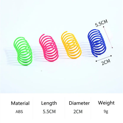Katzenfederspielzeug – Buntes Plastik, 5,5 cm, Set mit 4–20 Stück
