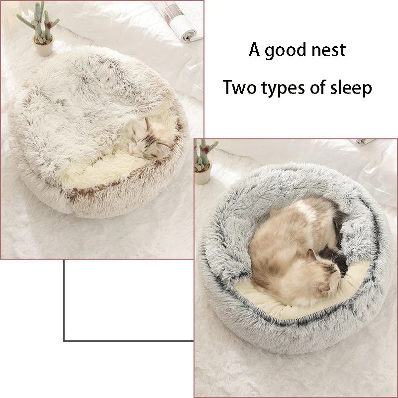 Plüschkatzenmann Ø40 cm – Weiches, warmes Bett für Kat von Kleine Hunde