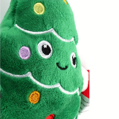 PawJoy Weihnachtsbaum Hundespielzeug – Strapazierfähiges Plüsch-Kauspielzeug für Kleine Hunde