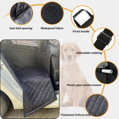 Wasserdichter Autositzbezug für Hunde – 600D Oxford – Schwarz – Universal