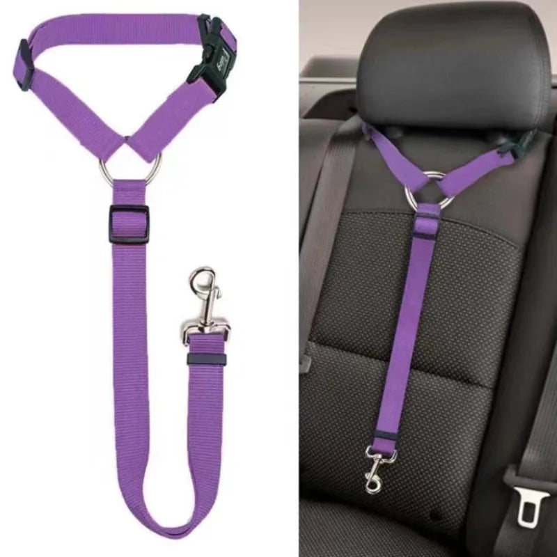 Doppelter Autosicherheitsgurt für Hunde – Verstellbarer Nylongurt, 120 cm