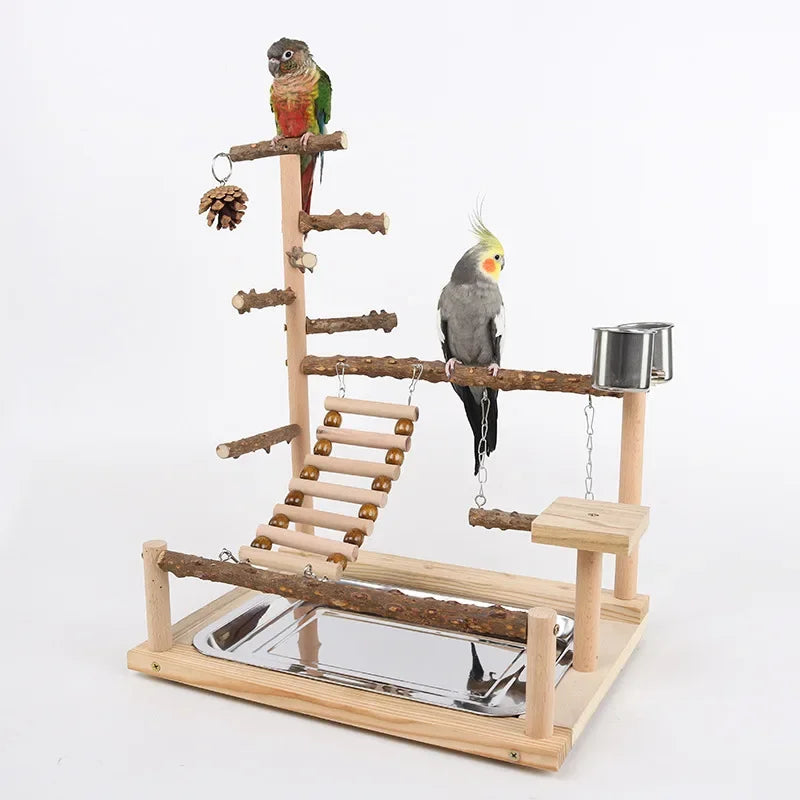 Papageien-Kletterstation Pepperwood – Hängebrücke & Schaukel-Spielset