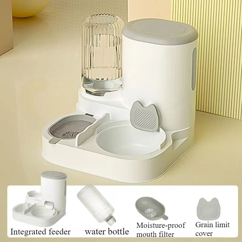 Automatischer Futterautomat für Katzen und Hunde – 2 l Futter + 1,5 l Wasser, BPA-frei