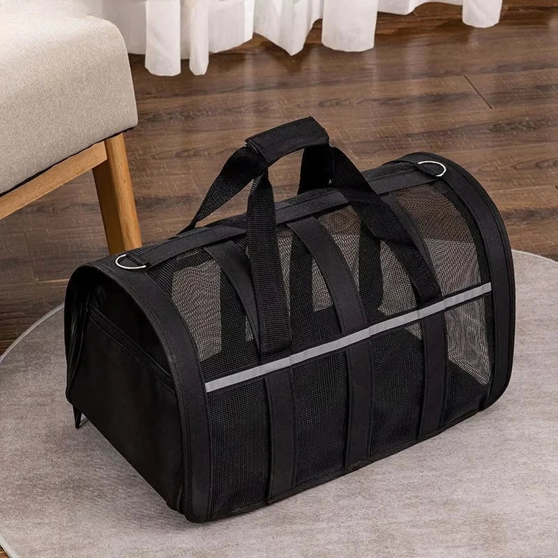Haustiertransportbox aus atmungsaktivem Nylon – tragbar für Katzen und kleine Hunde