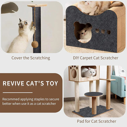 Kratzmatte für Katzen, selbstklebend aus Sisal – individuell zuschneidbar, Möbelschutz