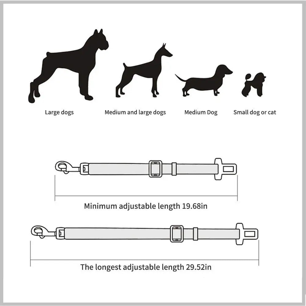 SAFEPAWS – Verstellbarer Sicherheitsgurt für Haustiere | Sicherheitsgurt für Hunde und Katzen