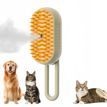 3-in-1 Haustier-Dampfburste – Elektrische Katzen- & Hundebürste