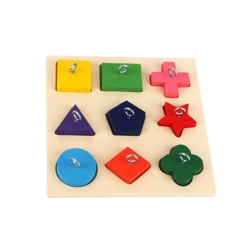 Holzpuzzle für Papageien – pädagogisch wertvoll, 15 x 15 cm