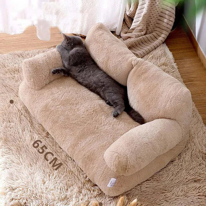LuxeFluff Katzenbank – Winterwarme Katzenkorb & Sofa
