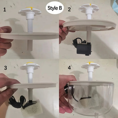 USB-Katzenbrunnen 1L – Leiser Trinkbrunnen mit Filter für Haustiere