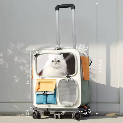 Nylon-Reisetasche für Haustiere – Atmungsaktive Transportbox für Katzen/Hunde