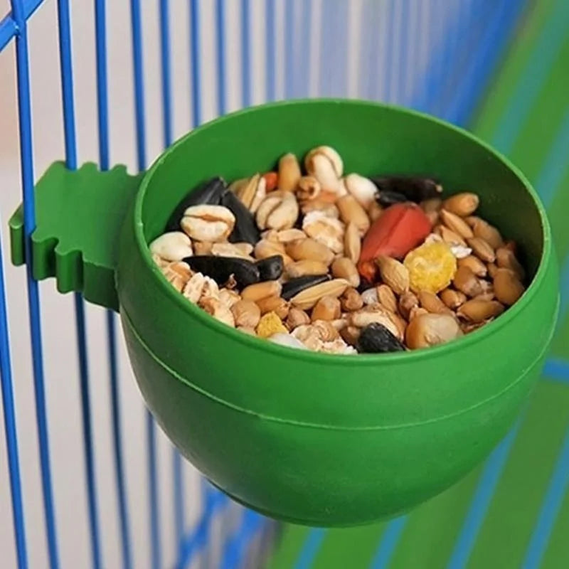 Grünes Vogelfutterhaus aus Kunststoff – 3-teiliges Set zum Aufhängen von Tauben- und Papageienfutterhäusern