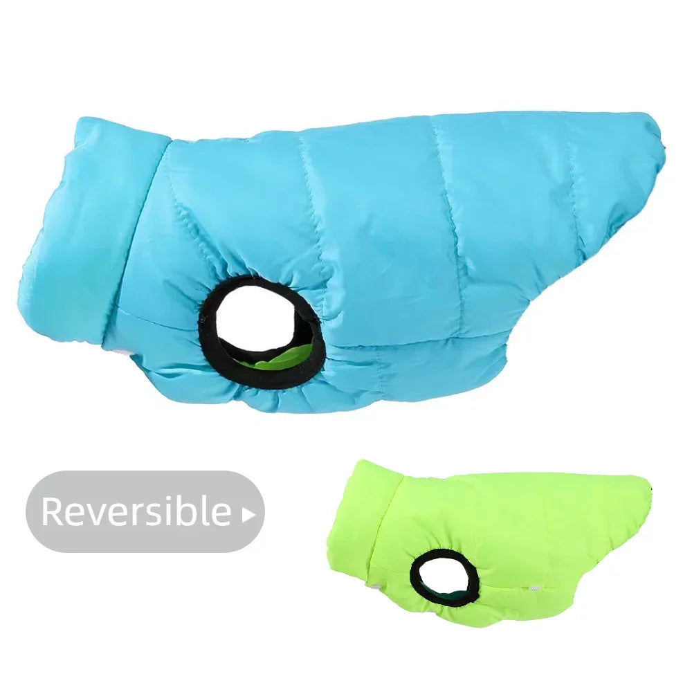 ThermoPaws DuoShield – Wendbare Winterjacke mit Leinenöffnung für Hunde & Katzen