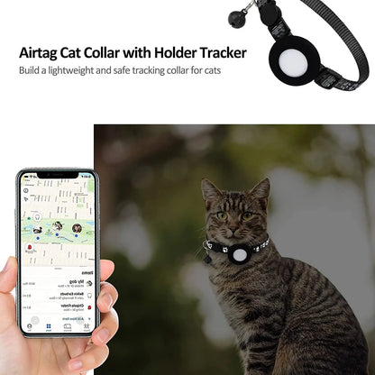SafePaw Reflektierendes Airtag-Halsband mit Glöckchen