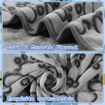 SnugglePaws CozyCotton – Niedliche & Warme Haustierdecke aus Baumwolle mit Cartoon-Motiv