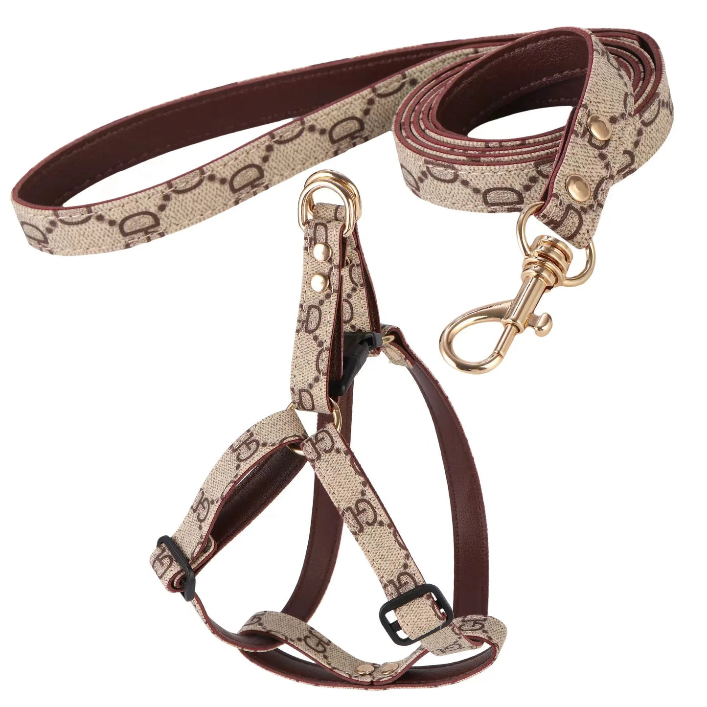 LuxuPaw Leder-Hunde- und Katzengeschirr