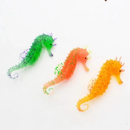 AquaGlow Leuchtendes Seepferdchen – Silikon Aquarium Dekoration mit Saugnapf