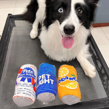 ChewVino Plüsch Hundespielzeug – Lustige Weinflasche mit Quietschgeräusch