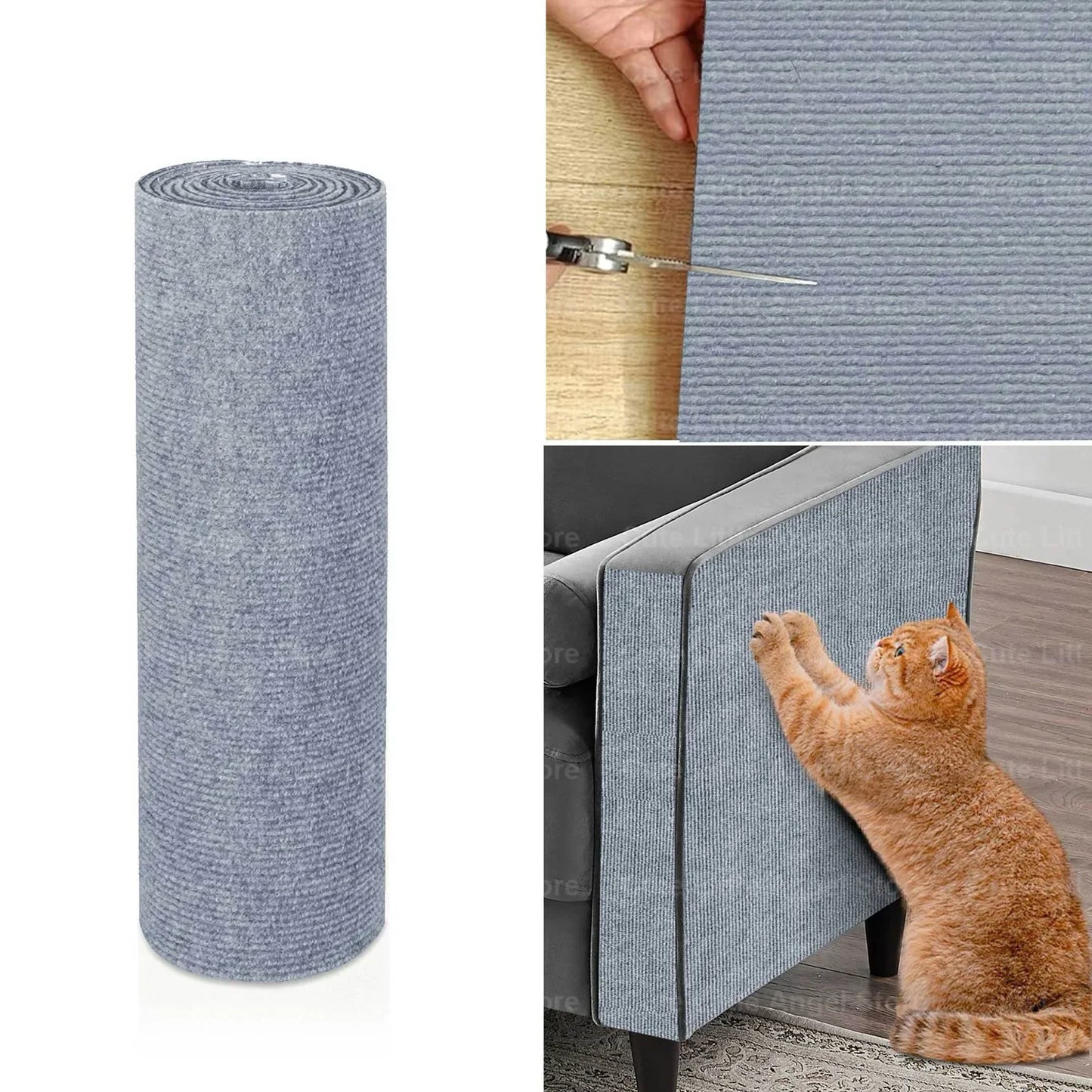 Kratzmatte für Katzen, selbstklebend aus Sisal – individuell zuschneidbar, Möbelschutz