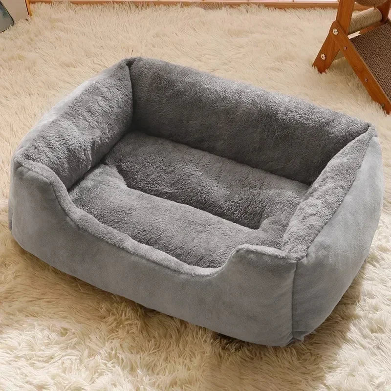 Weiches Hundebett 50x40 cm – Cartoon-Design & warmes Wintermaterial