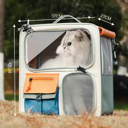 Nylon-Reisetasche für Haustiere – Atmungsaktive Transportbox für Katzen/Hunde