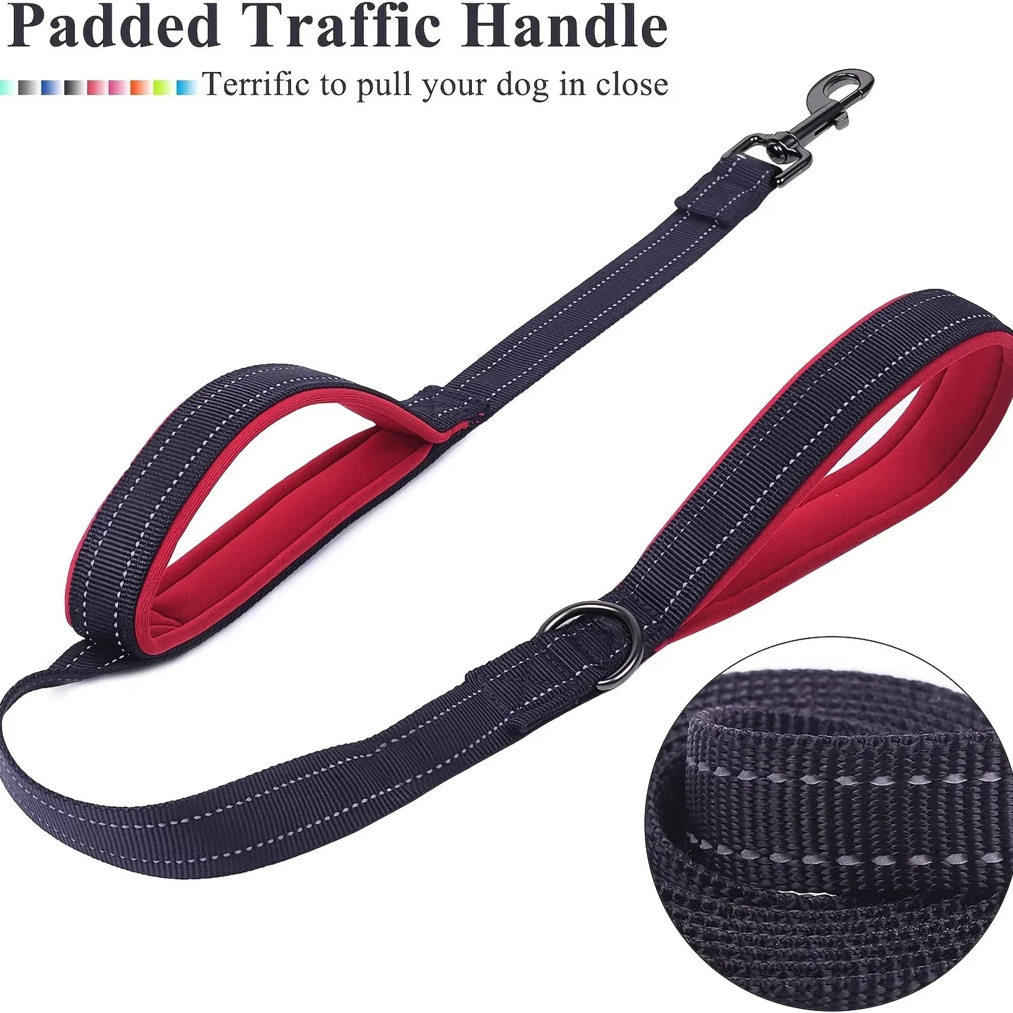 Hochleistungs-Doppelhalsband für Hunde – Kette und Nylon, 150–180 cm