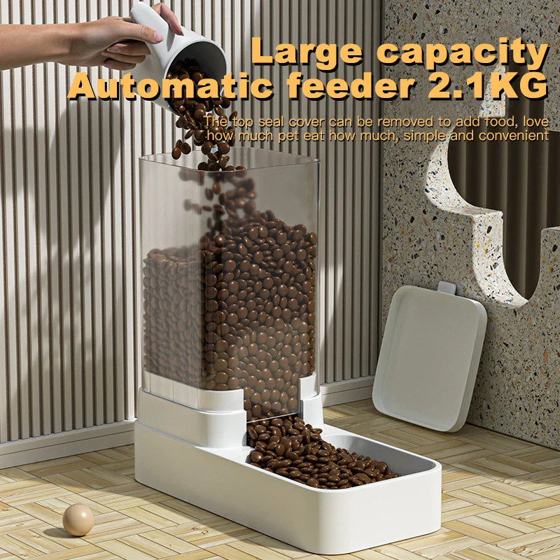 Automatischer Futter- und Wasserspender für Katzen – BPA-freier Kunststoff, 3,8 l