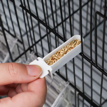 Hängender Vogelfutterspender aus Kunststoff – 4 Stück, für Kanarienvögel und Finken