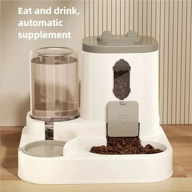 PetSmartFlow Automatisches Futter & Wasserspender Set für Hunde & Katzen