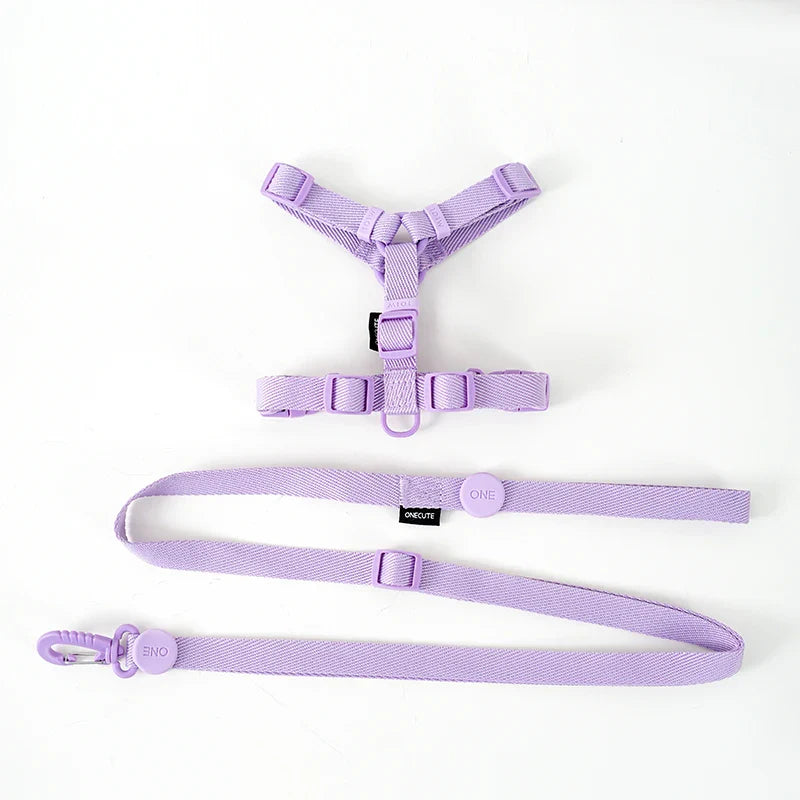 MacaroneWalk – Verstellbares Hundegeschirr-Set mit Halsband und Leine