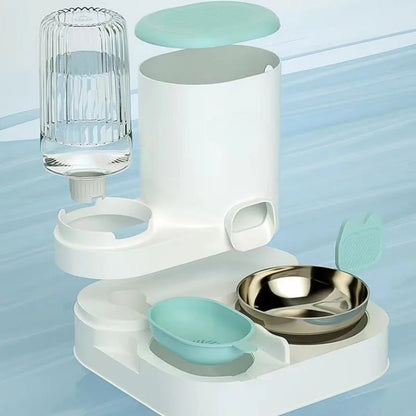 Automatischer Futterautomat für Katzen und Hunde – 2 l Futter + 1,5 l Wasser, BPA-frei