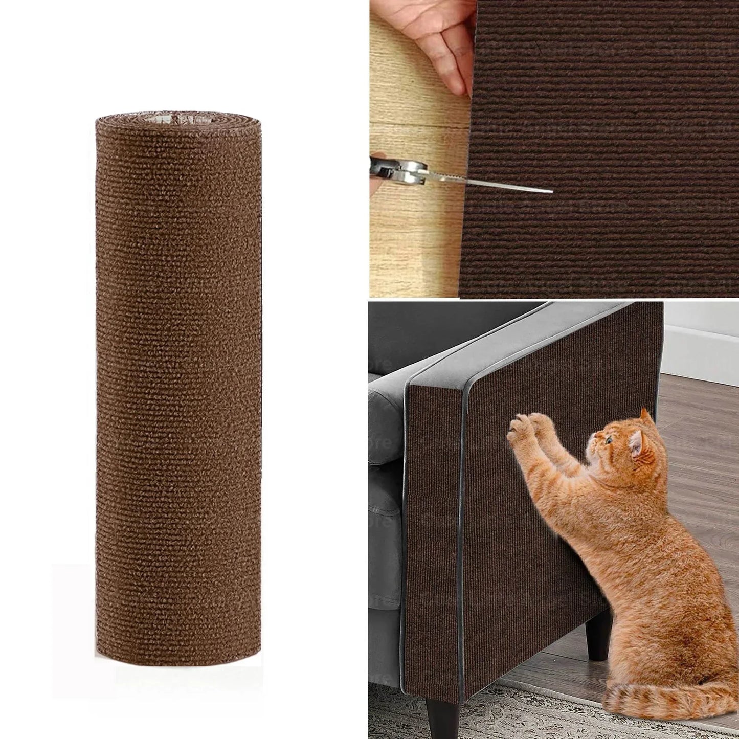 Kratzmatte für Katzen, selbstklebend aus Sisal – individuell zuschneidbar, Möbelschutz