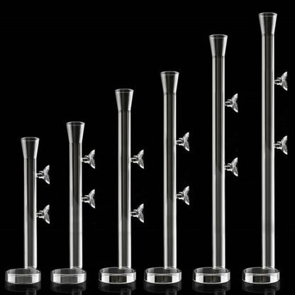 Aquarium Glas-Fütterungsrohr & Garnelenschale Set – Glockenförmiger Borosilikatglas-Futterspender