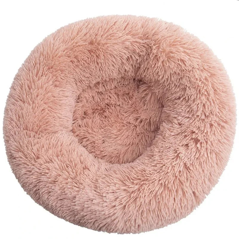 Rundes Plüsch-Haustierbett – Weicher Korb für Hund oder Katze (40–90 cm)