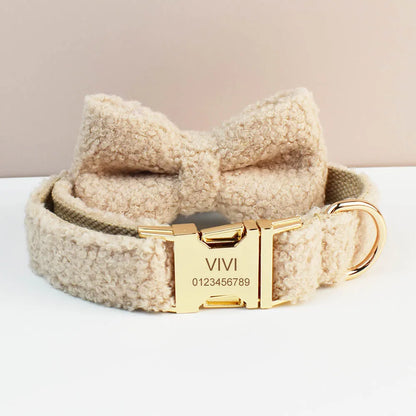 Teddy Luxus personalisiertes Hundehalsband- und Leinen-Set