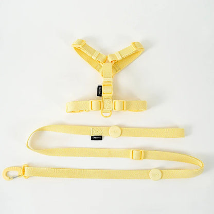 MacaroneWalk – Verstellbares Hundegeschirr-Set mit Halsband und Leine
