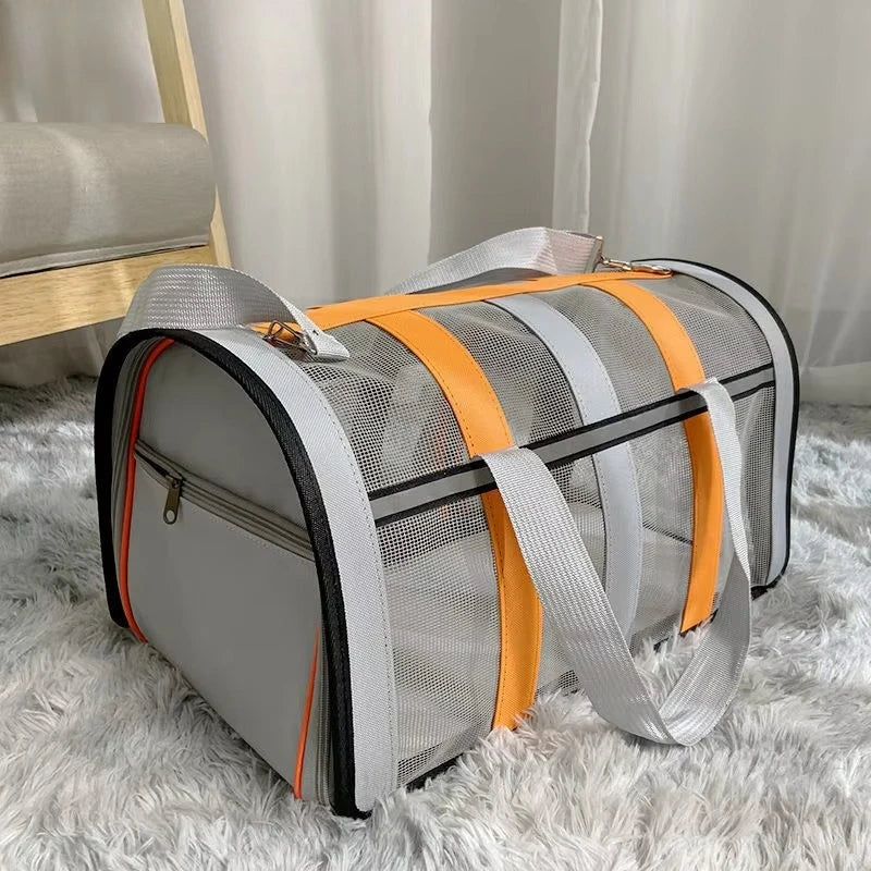 Haustiertransportbox aus atmungsaktivem Nylon – tragbar für Katzen und kleine Hunde